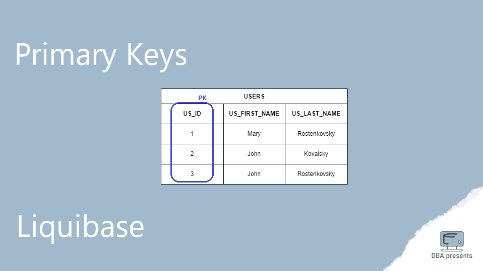 Create And Manage Primary Keys In Liquibase